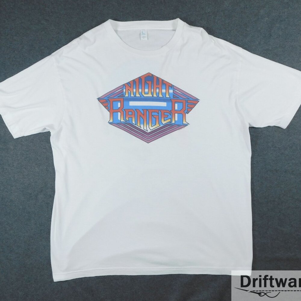 NIGHT RANGER 7 WISHES Mens XL White T-Shirt Tultex
